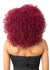 nutique red curly half wig back